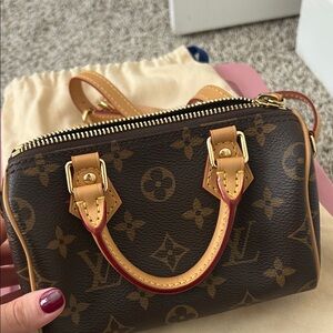 Louis Vuitton Brown Nano Speedy Monogram